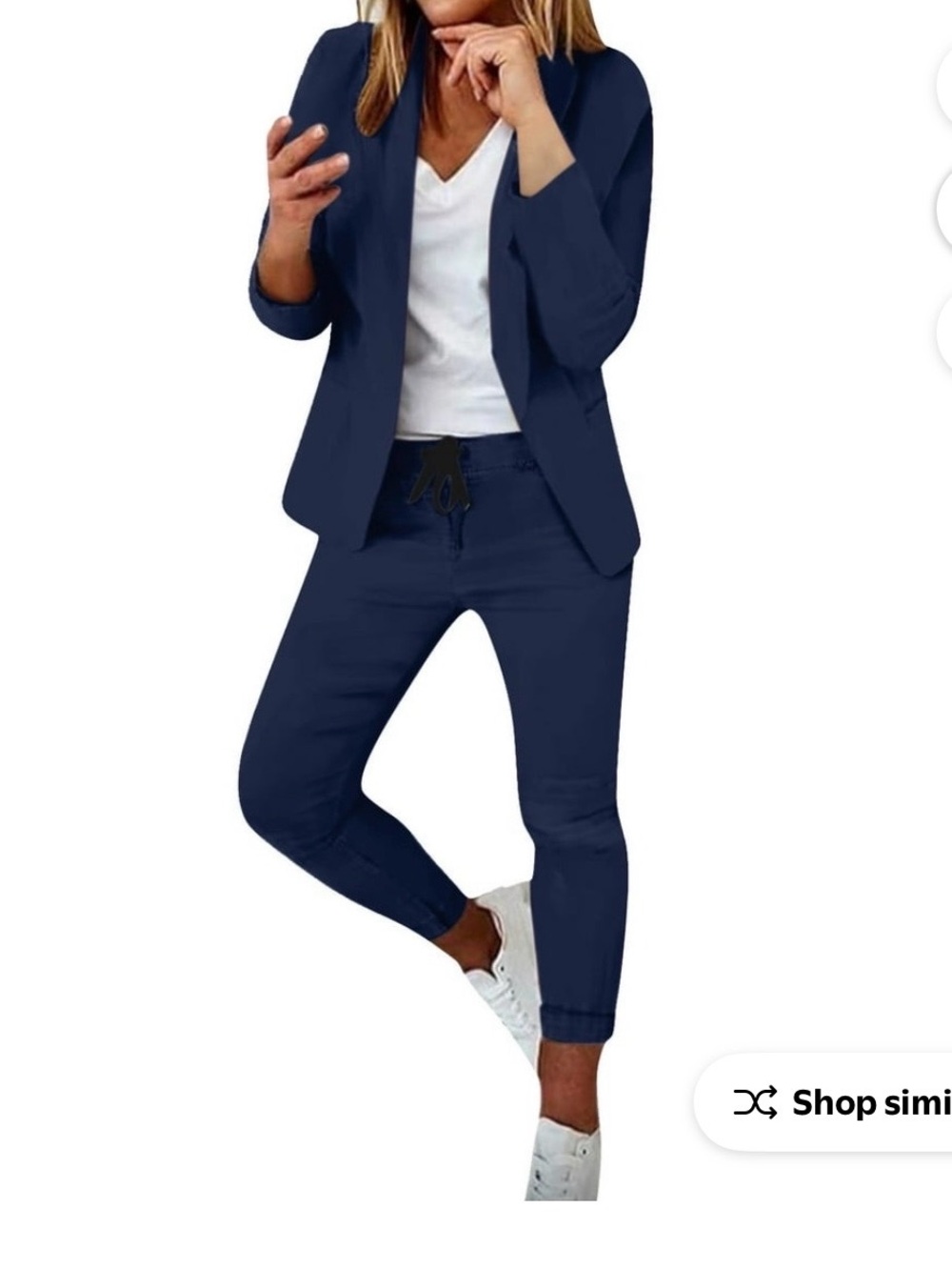 Women's 2 pc Blazer & Jogger Set. Sz L.